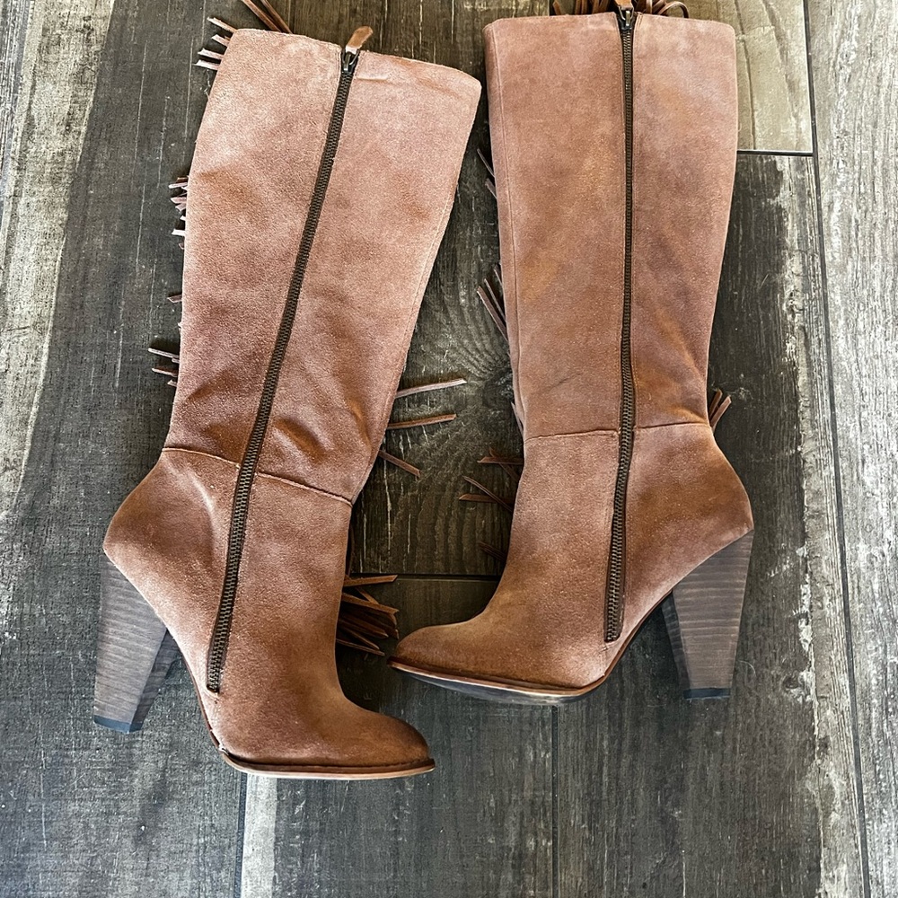 Fringe Knee High Boots - Picture 3 of 5